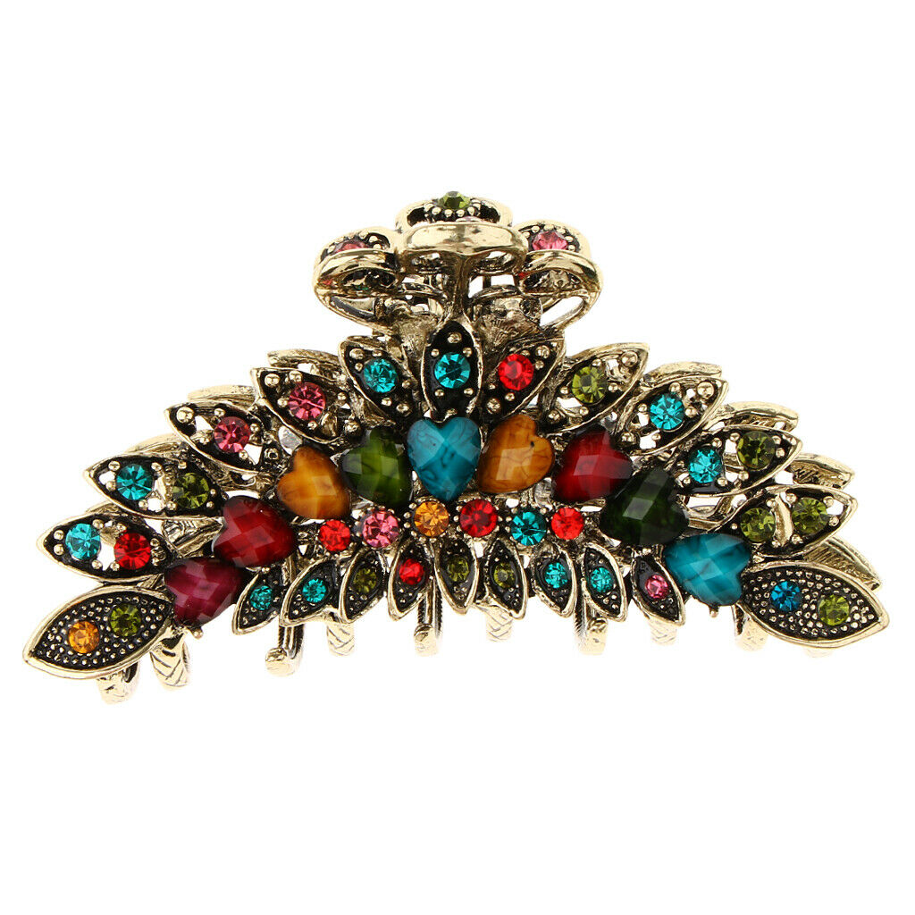Large Turquoise Hair Claw Jaw Pins Barrette Hair Updo Grip Hair Jewelry