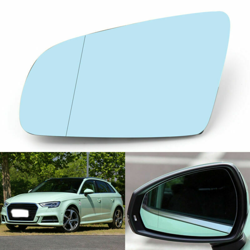 Left Driver Side Rearview Mirror Glass Blue For Audi A4 B6 B7 A6 C6 2005-2008 CN