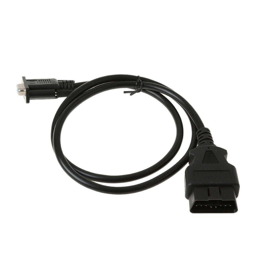 Diagnostic Tools OBD2 16  to DB9 Adapter Cable High Quality Black