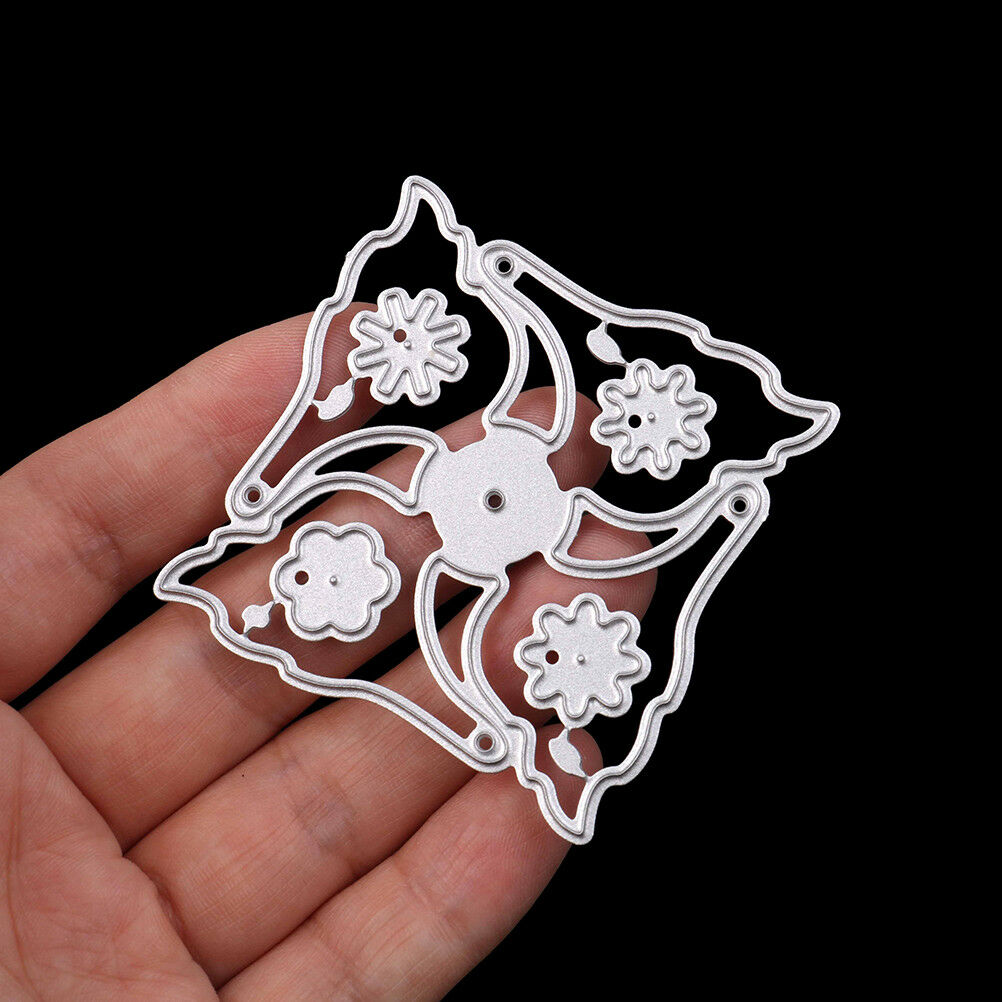 Windmill Flower Spinner Metal Cut Dies Diy Pinwheel Party Decor Paper Craft Qx
