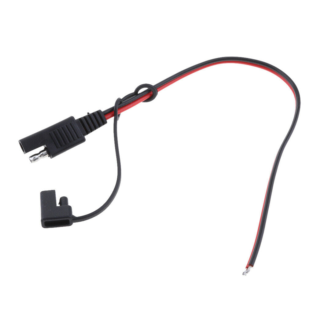 DIY SAE Power 300mm 10A 18AWG Extension Cable Plug for Booster Solar Panel