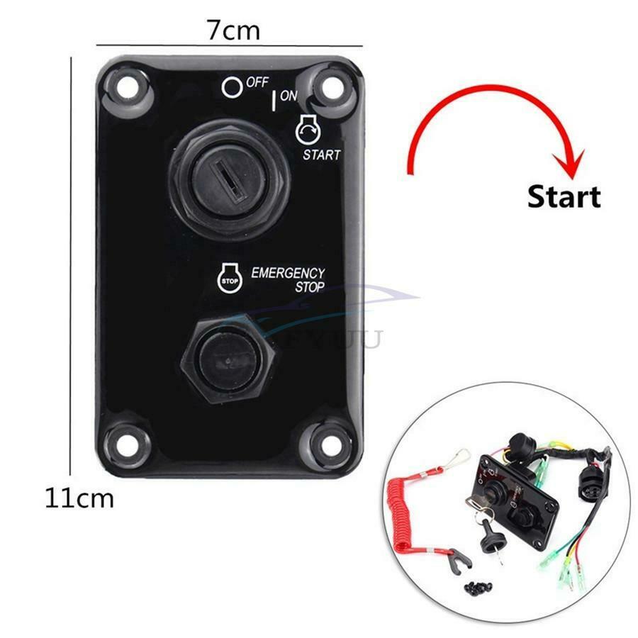 70 x 110MM/ 2.8 x 4.3" Key Switch Panel For Yamaha Single Vertical Control Yacht