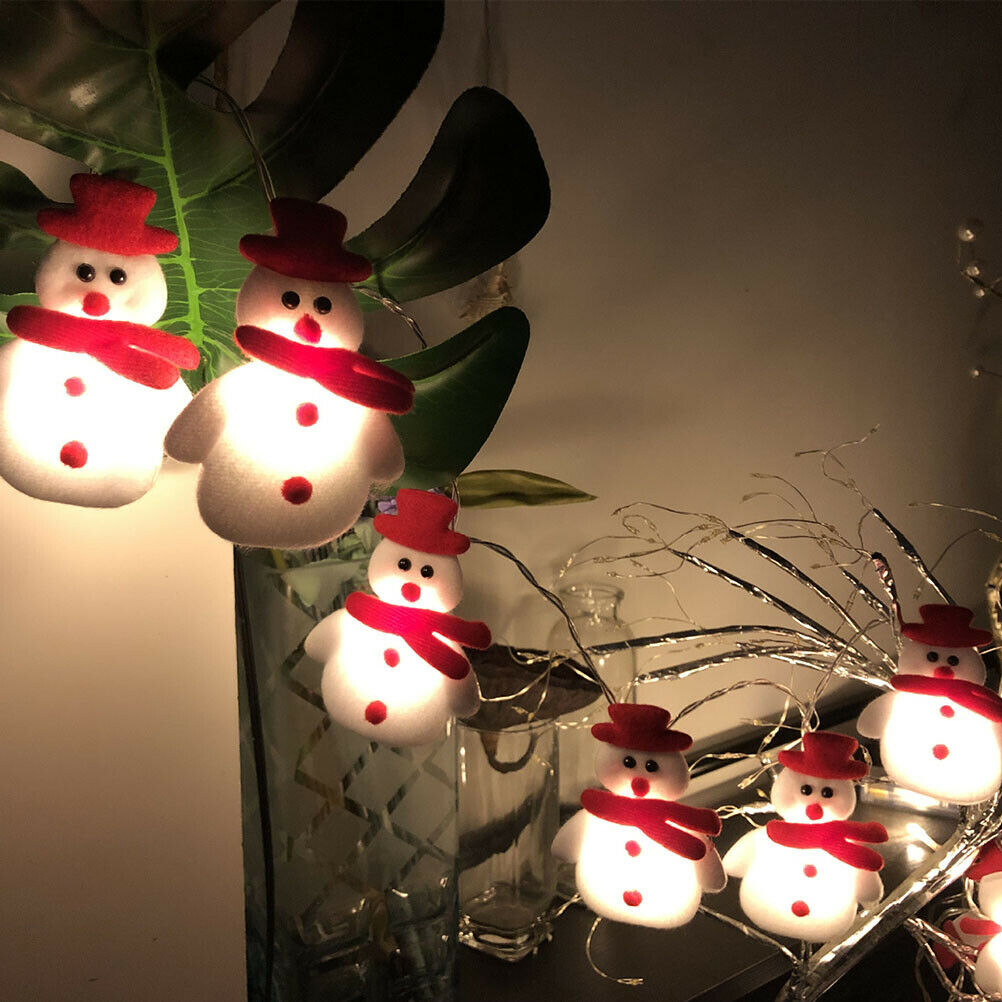 Christmas LED String Light 10 LED Plush Snowman String Light 5.4 ft/ 1.65 Meter