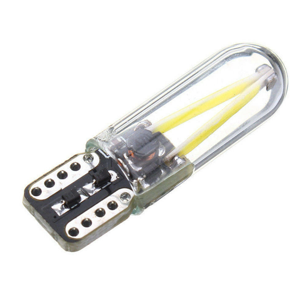10Pcs T10 W5W White COB Led Car Bulb Car Truck Width light License Plate Light
