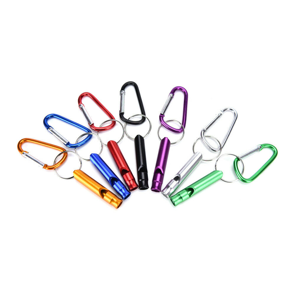Outdoor Aluminum Alloy Emergency Survival Whistle Keychain Camping Hiking .l8