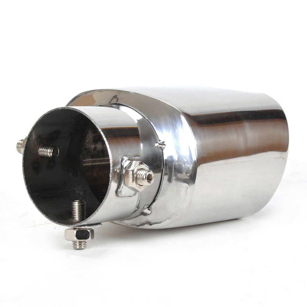 Car Straight Stainless Steel Exhaust Square Rear Tail Silencer Tip Pipe End 63mm