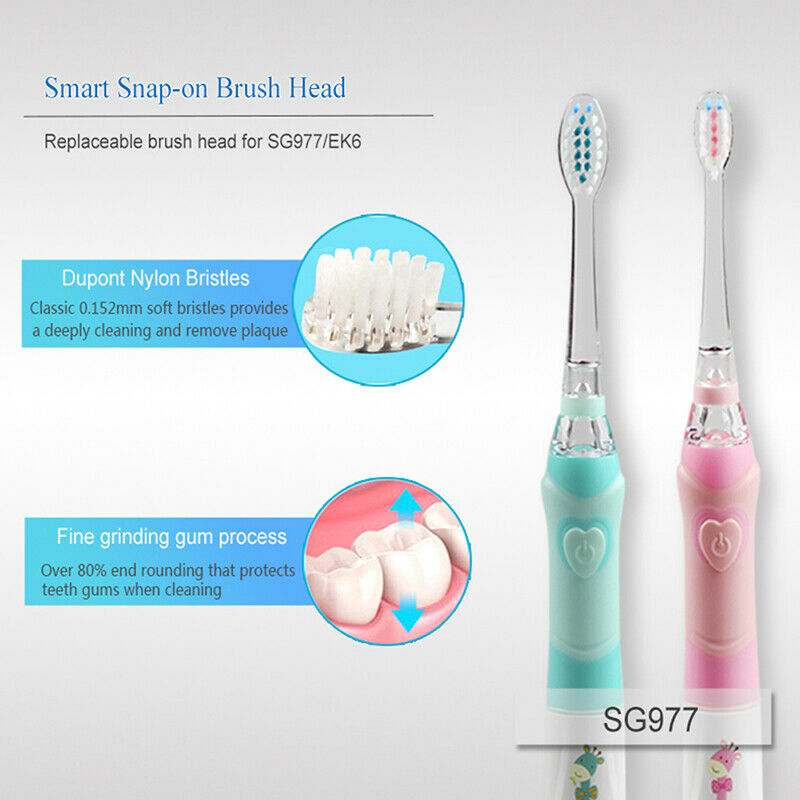2 Pcs Replaceable Kids Toothbrush Head cleaner For SG-621/SG-677/SG-513/E.l8