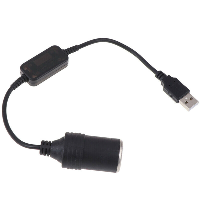 Converter Adapter USB Port 12V Car Cigarette Lighter Socket Female Power Cord SJ