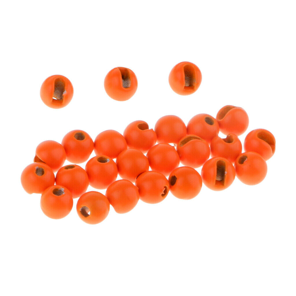 50 lot Slotted Tungsten Beads Anti-rust Fly Tying Materials Nymph Head Jig