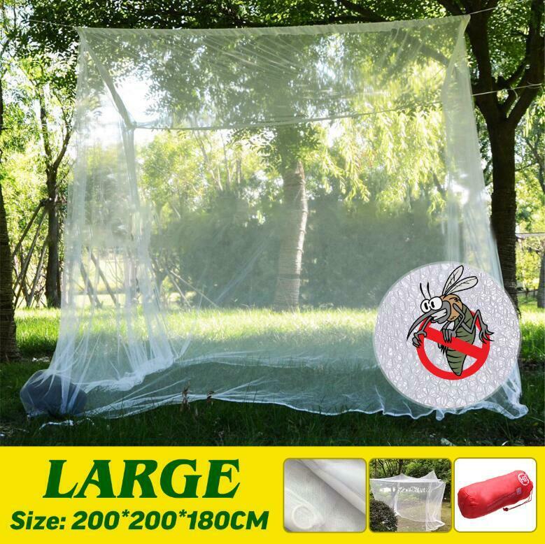 200*200*180cm Mosquito Net White Camping Indoor Outdoor Insect Net Tent Storage