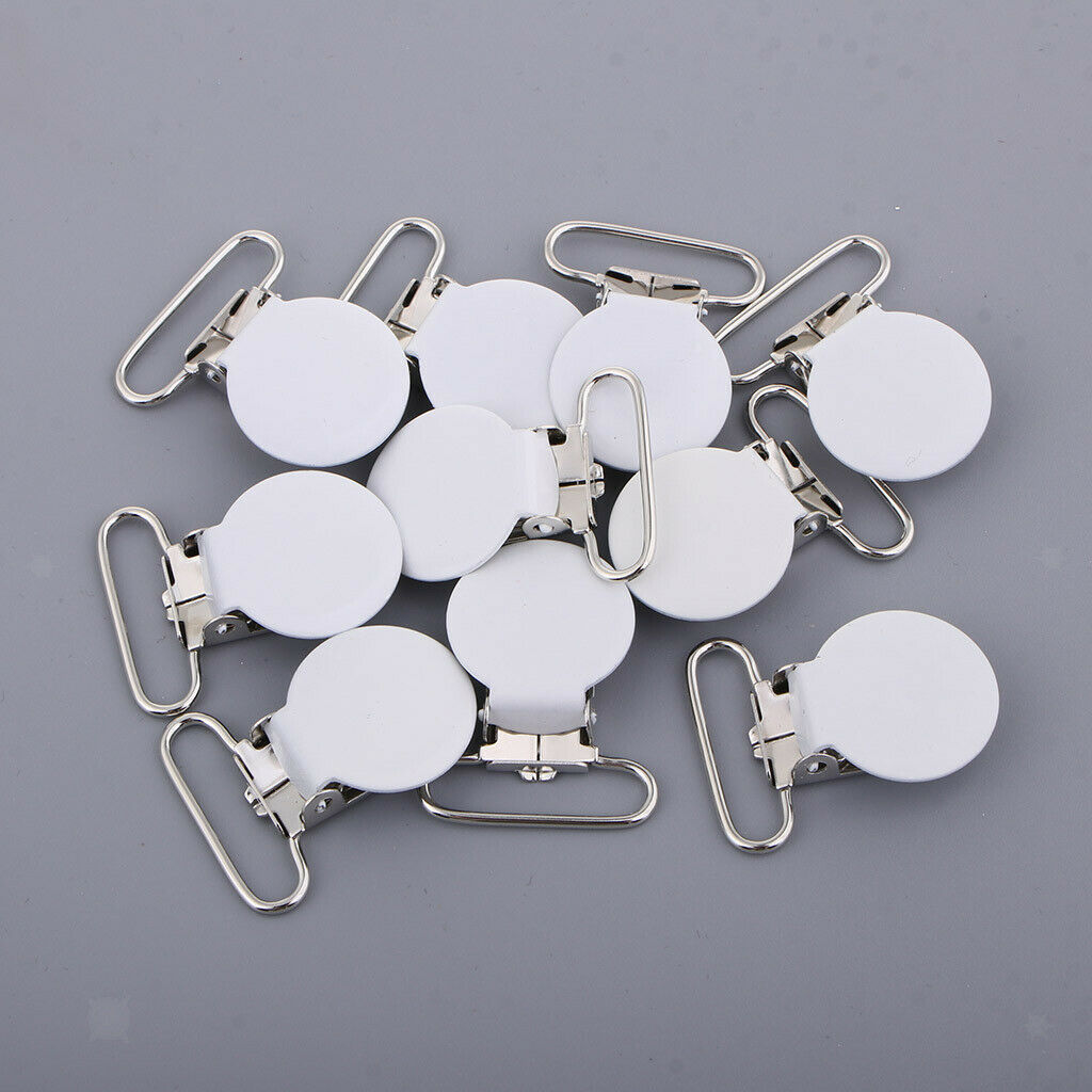 30 pieces metal pacifier straps clips holder pacifier suspender clips for