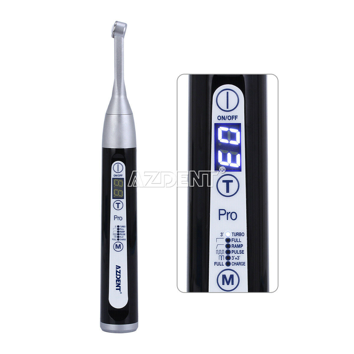 Dental Wireless Pro LED Curing Light 1s Cure 1800 mw/cm2 Stainless Steel Head