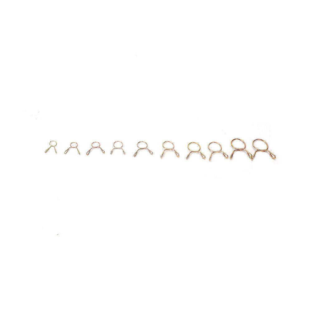 5mm-14mm Fuel Line Hose Tubing Spring Clip Fastener for Motorcycles Scooters