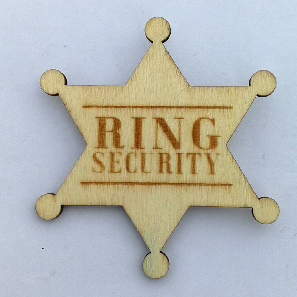 Security Badge Pin Wooden   Bearer Gift for Boy Accessories