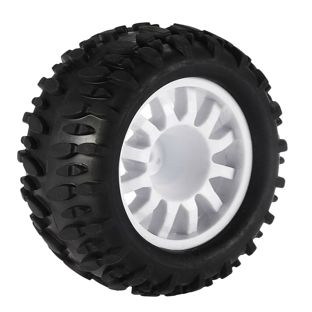 2x Rubber Tires Wheel Rim Tires For 1/16 RC HSP HPI ZD