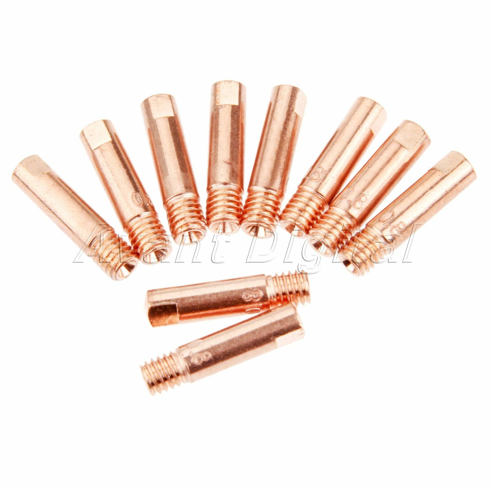 Mig Welding M6 Thread Contact Tips 0.8mm Welding Torch 10pcs Consumable Parts