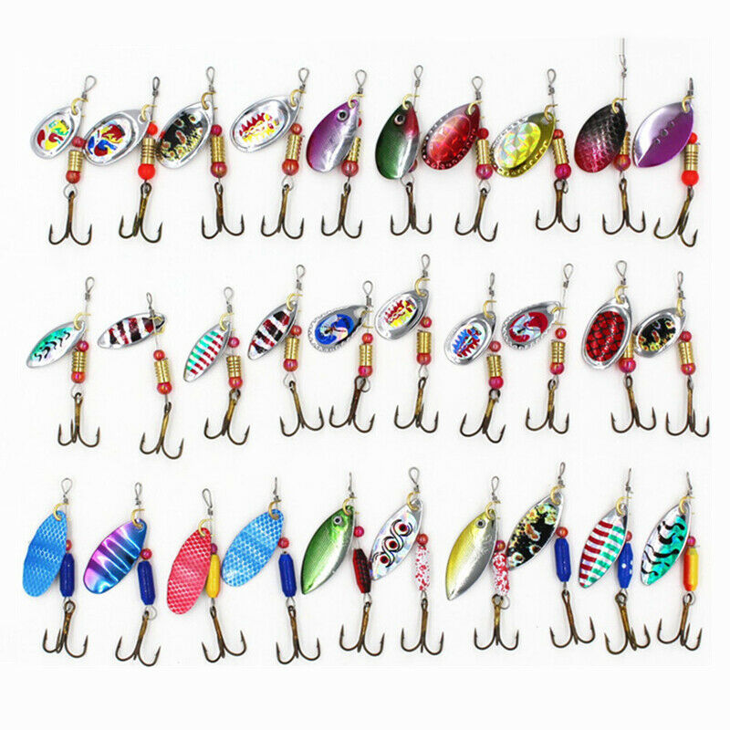 Lot 30Pcs Kinds of Fish Fishing Lures Crankbaits Hooks Mixed Minnow Baits Tackle