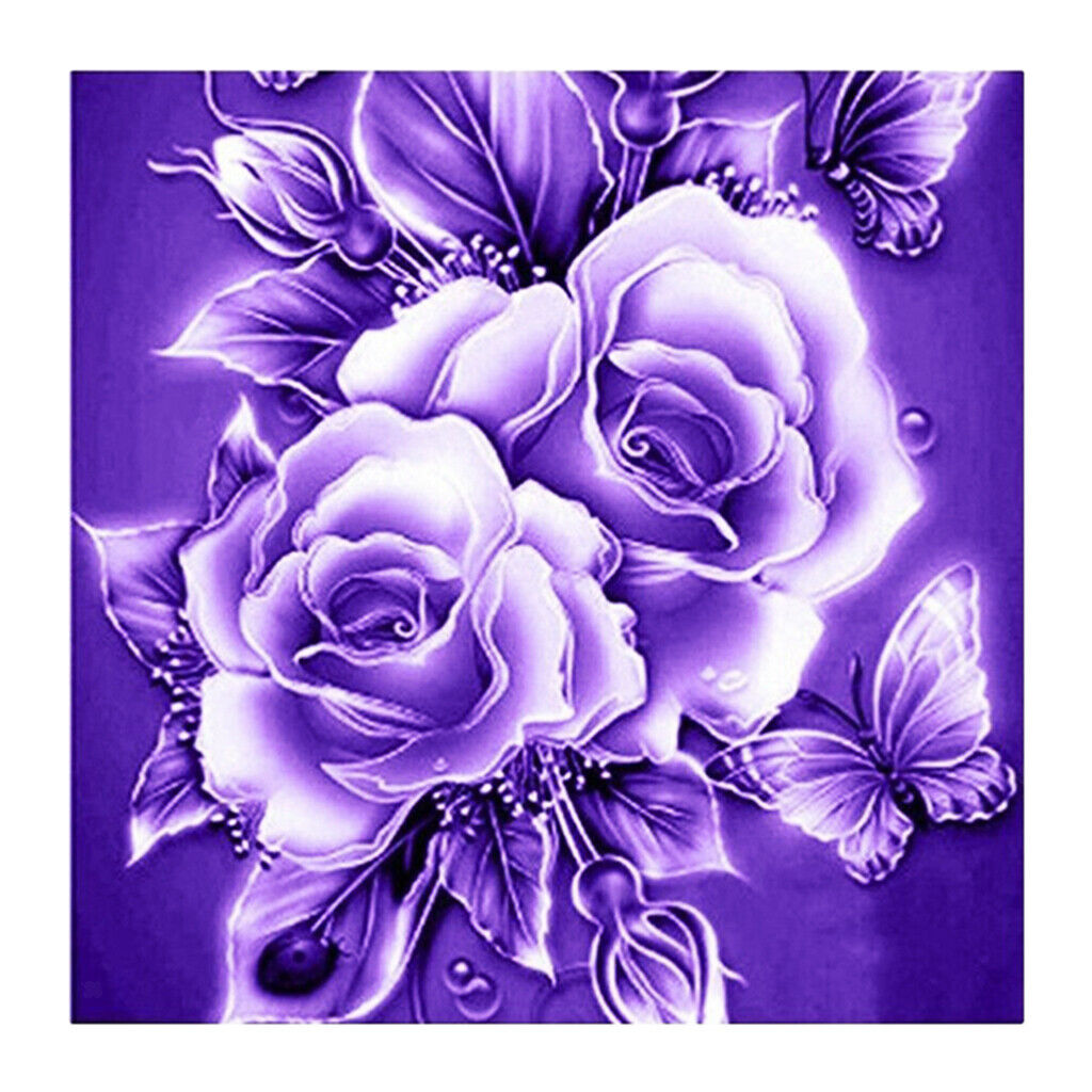 Flower Rose DIY 5D Diamond Painting Embroidery Cross Crafts Stitch Kit 2#