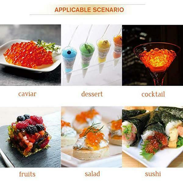 Professional Molecular Caviar Maker Fish Roe with Tube & Spoon Kit Kitchen