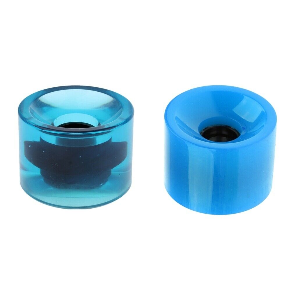 2pcs PU 70mm Longboard Wheels Double Rocker Skateboard Mini Cruiser Repair