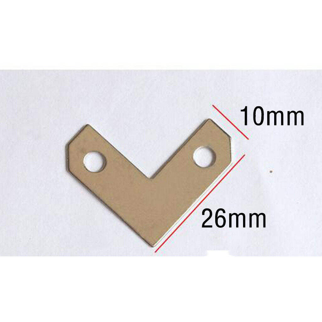 100x Plate Corner Brace Flat L Shape Repair Bracket Photo Frame Corner
