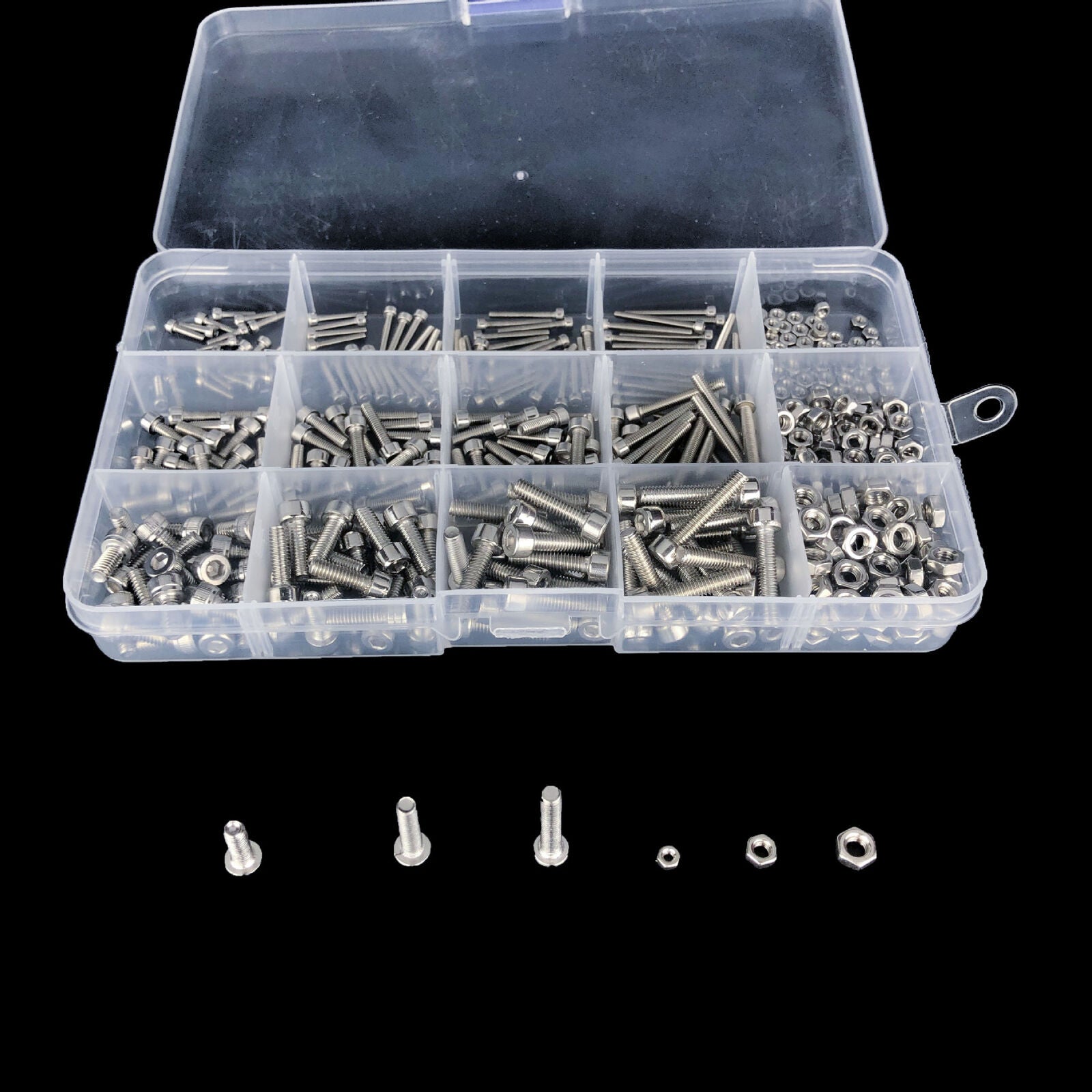 New 480Pcs Boxed 201 Stainless Steel Cylinder Head Hexagon Screw High Quality