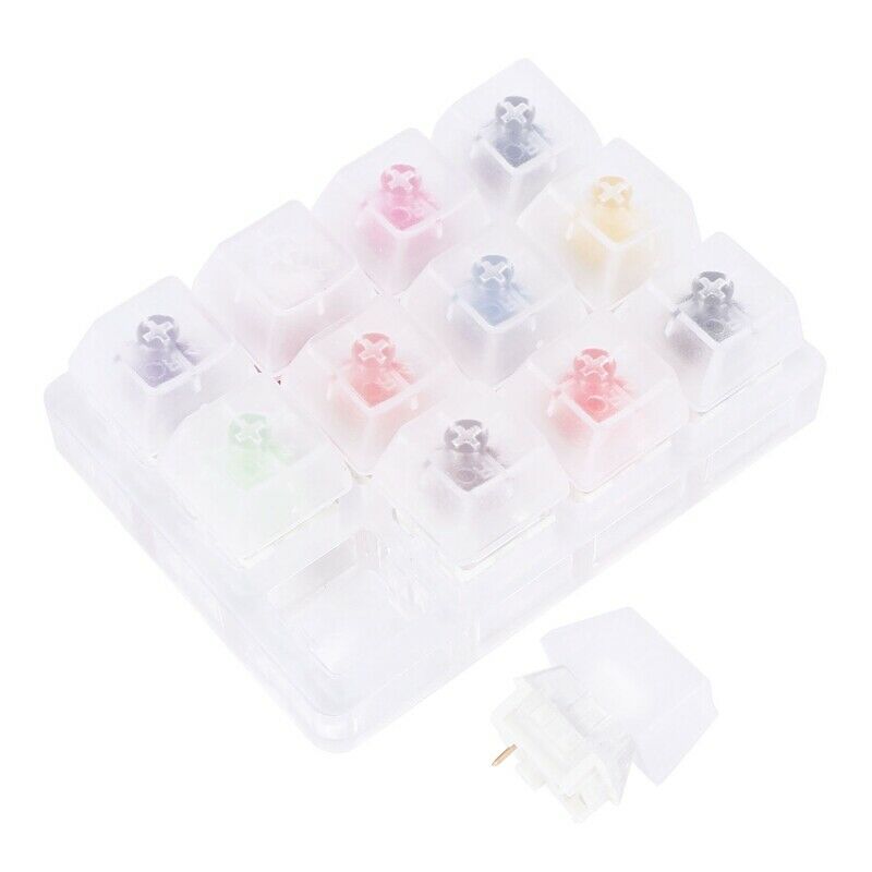 Acrylic Keyboard Tester 12 Clear Plastic Keycap Sampler for Kailh Box MechanicO1