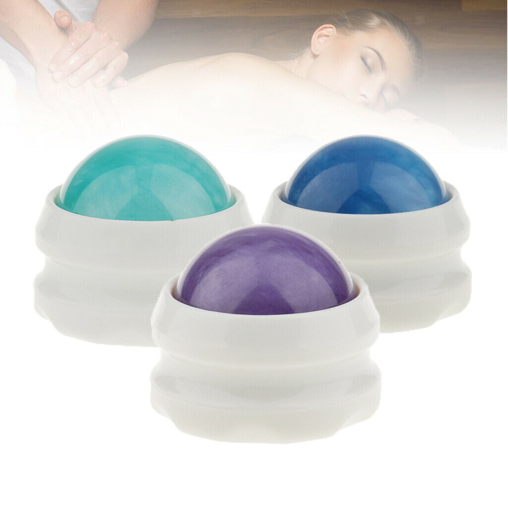 Massage Roller Ball Massager Body Foot Neck Stress Release Purple White