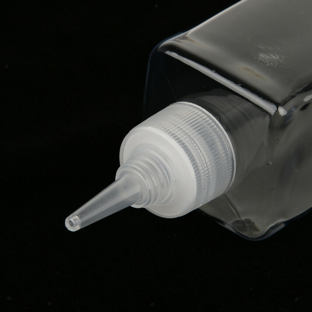 250ml Salon Empty Square Bottle Pigment Ink Liquid Storage Container Clear