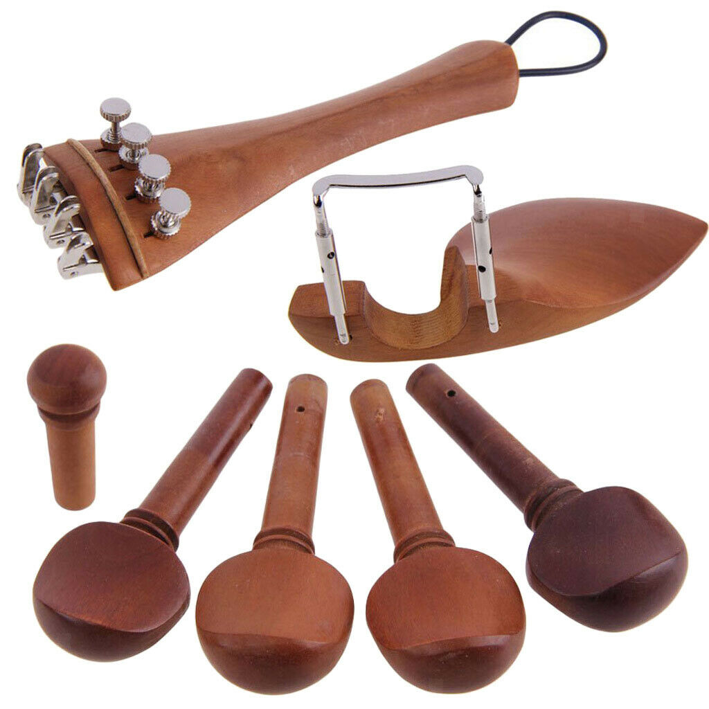 4/4 Vioiln Set Peg+Fine Tuning+Tail Nail+Tail Rope+Chinrest+Screw+Tailpiece