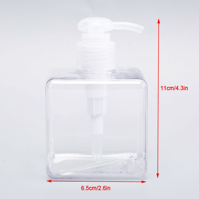 250ml Empty Emulsion Bottle Transparent Plastic Liquid Dispenser Shampoo BoDD