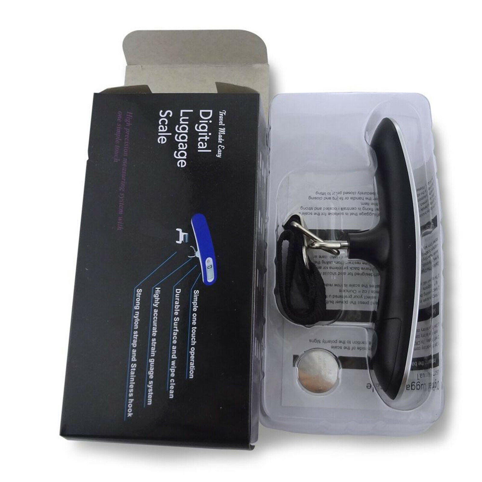 Travel Digital Luggage Scale Electronic Weighing 50kg with Hook Golden