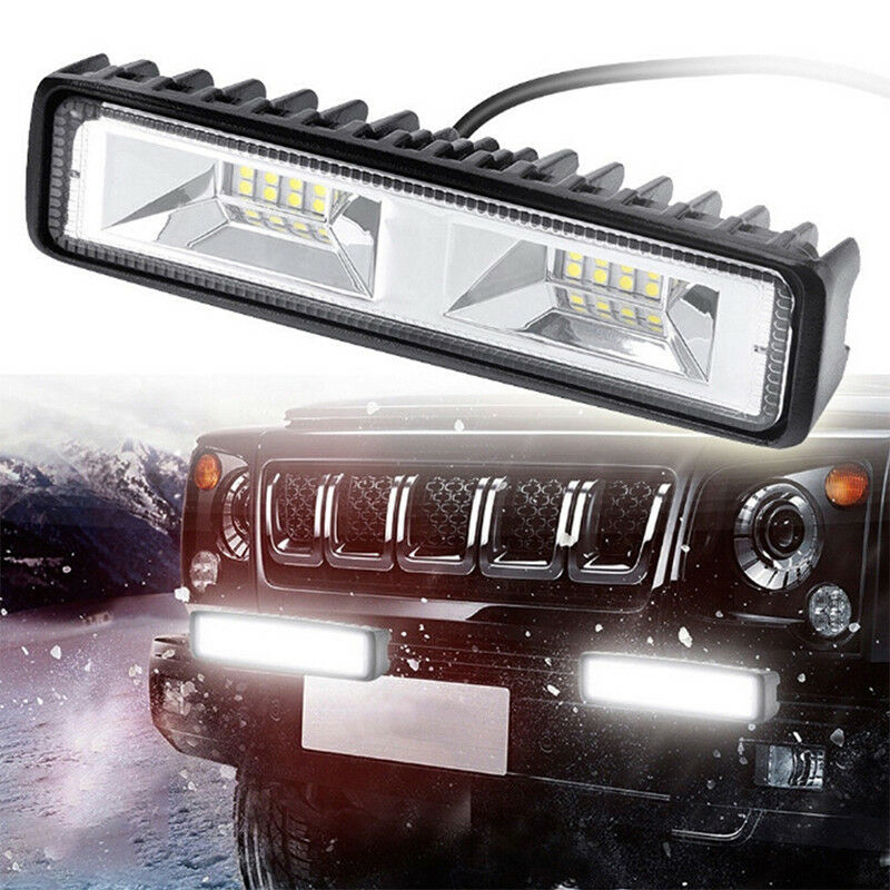 6'' 12V 48W 16 LED Work Light Flood Beam Bar Car SUV OffRoad Driving Fog LaA №BD