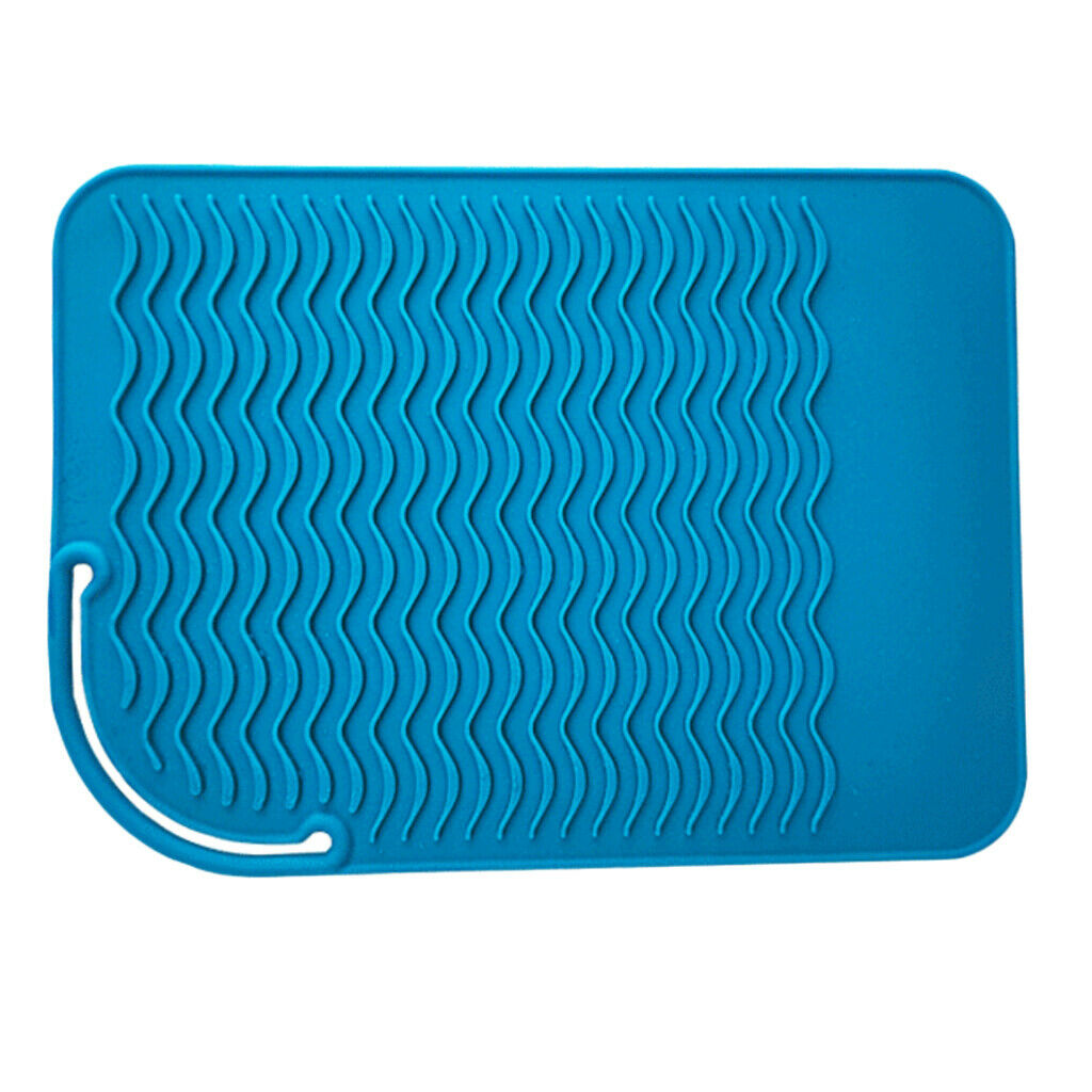 2x Salon Hair Straightener Heat-resistant Safety Silicone Mat Storage Pad