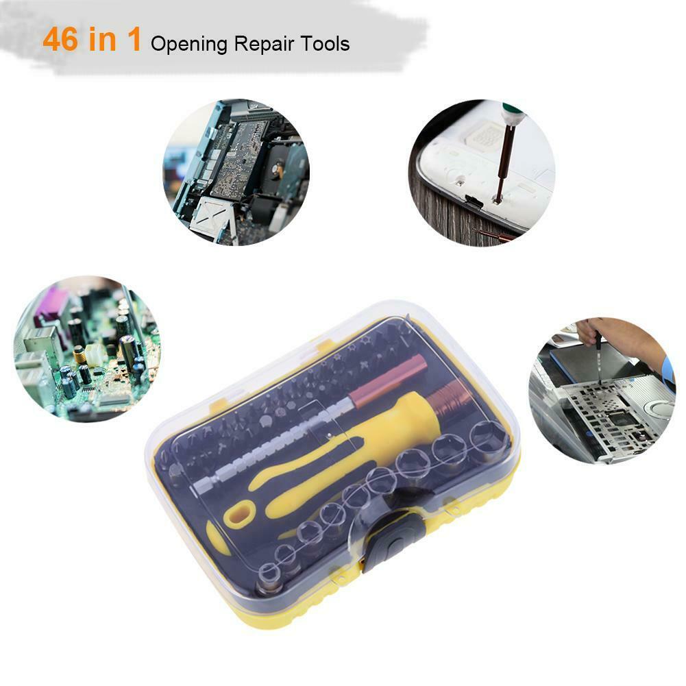46 in 1 Opening Repair Tools Set Kits Screwdrivers for Phones Appliances @
