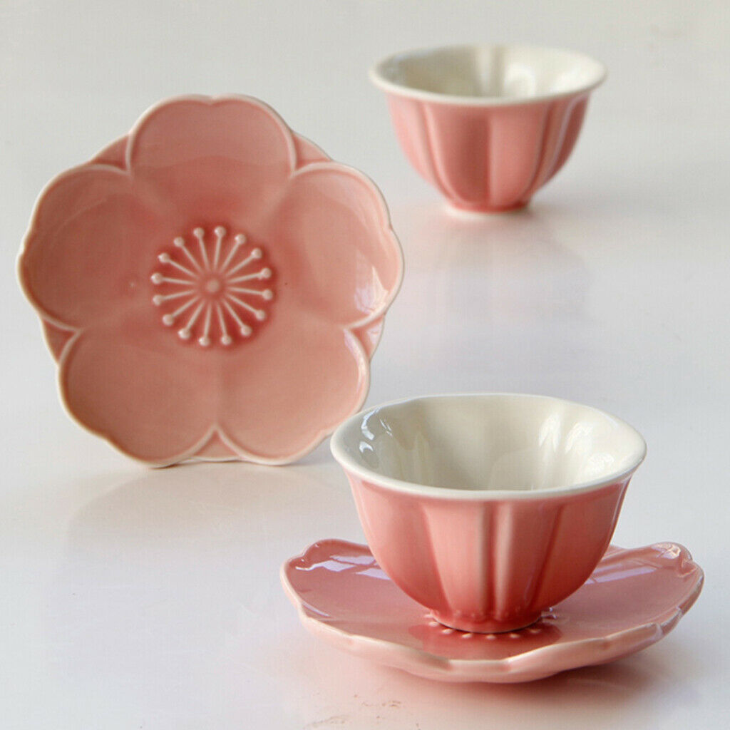 Ceramic Cup Coffee Mug Instrument Sakura Mug with Saucer Creative Gift