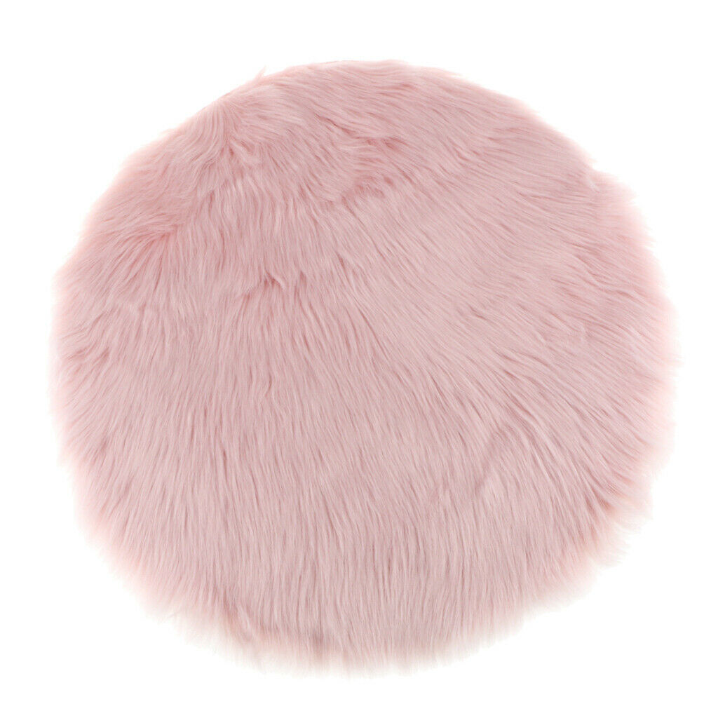 Different Colors Faux Fur Seat Cushion Pad, Artificial Plush Seat Mat