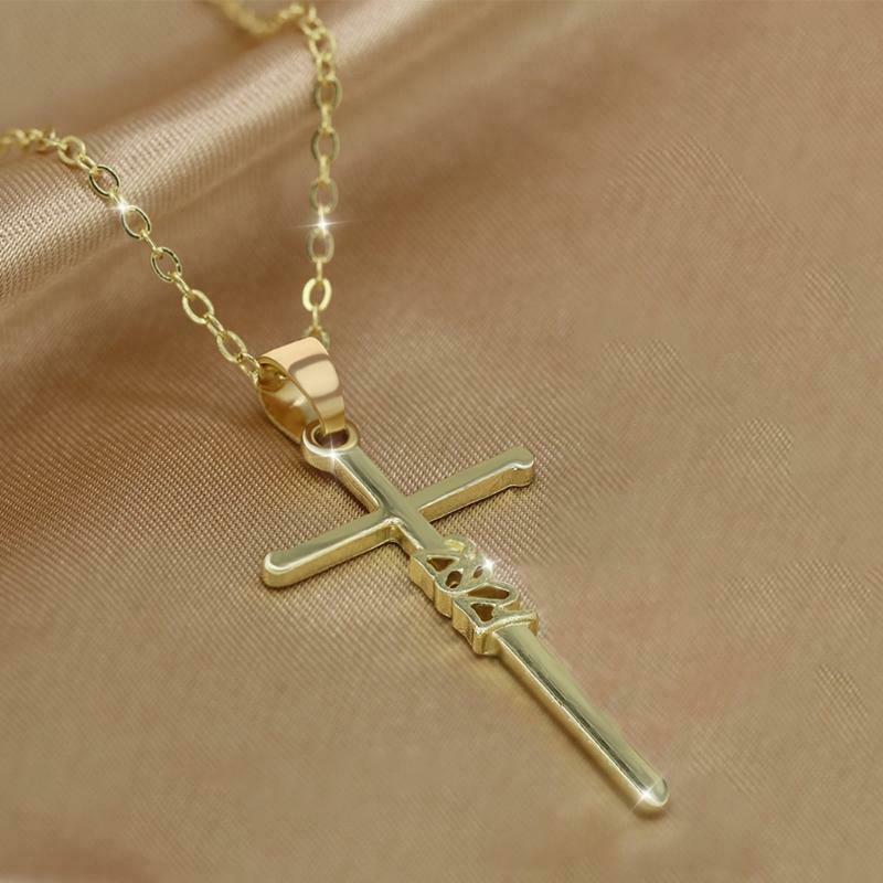 2021 Will Be Better Cross Pendant Necklace  Unisex Christian Religious Jewelry