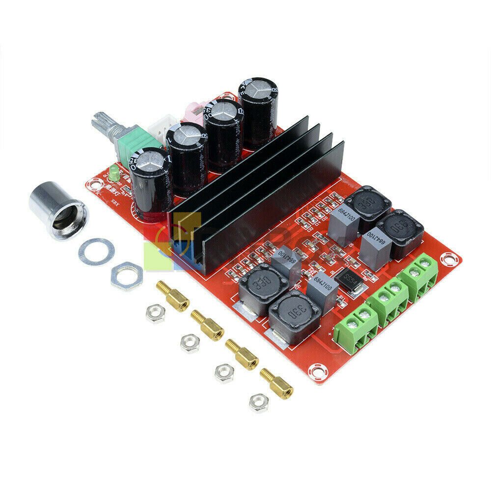 2X100W 12V-24V TPA3116 100W+100W D2 Dual Channel Digital Audio Amplifier Arduino