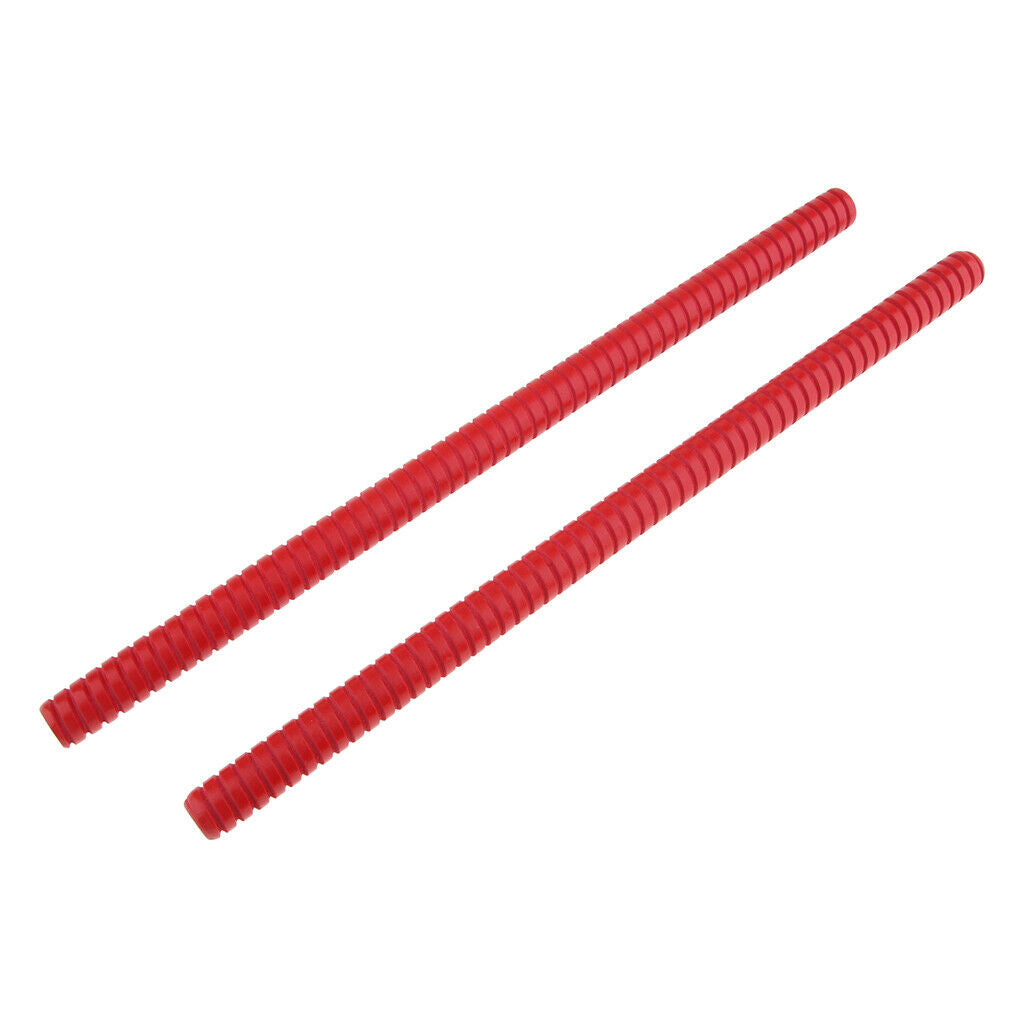 1 Pair Red Screw-Thread Wood Sticks Mallets Drumsticks Percussion Parts
