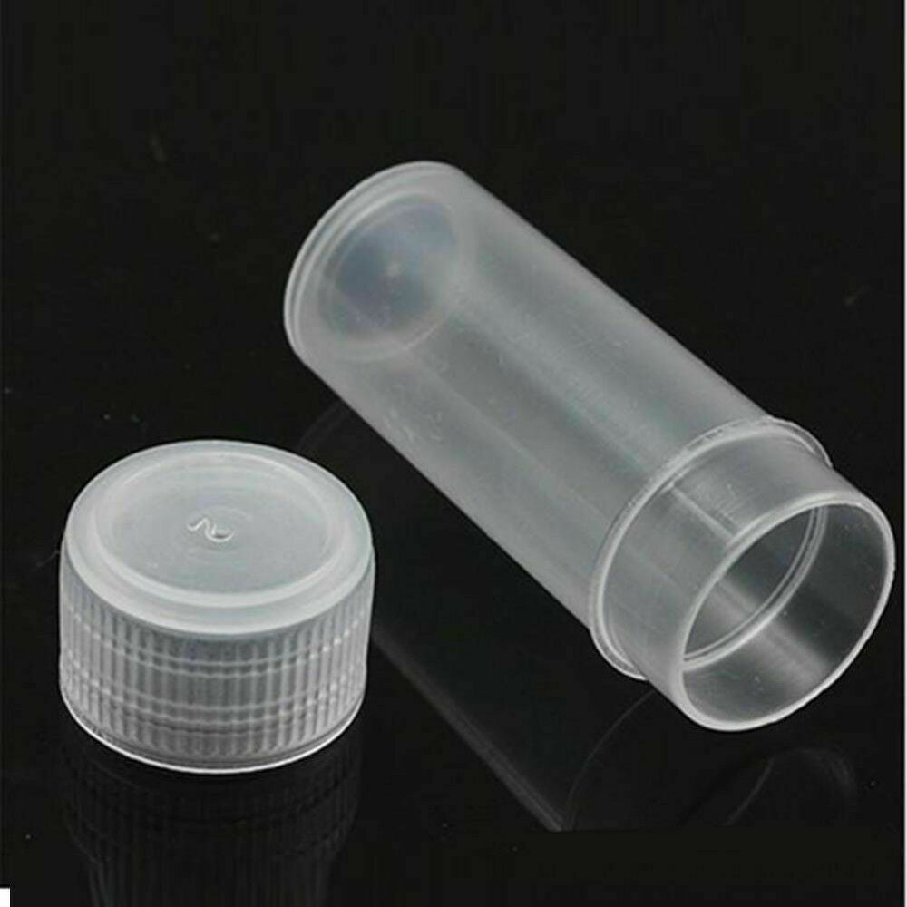 100Pcs 5ml Volume Plastic Small Bottle Vial Storage Container Sample Collection