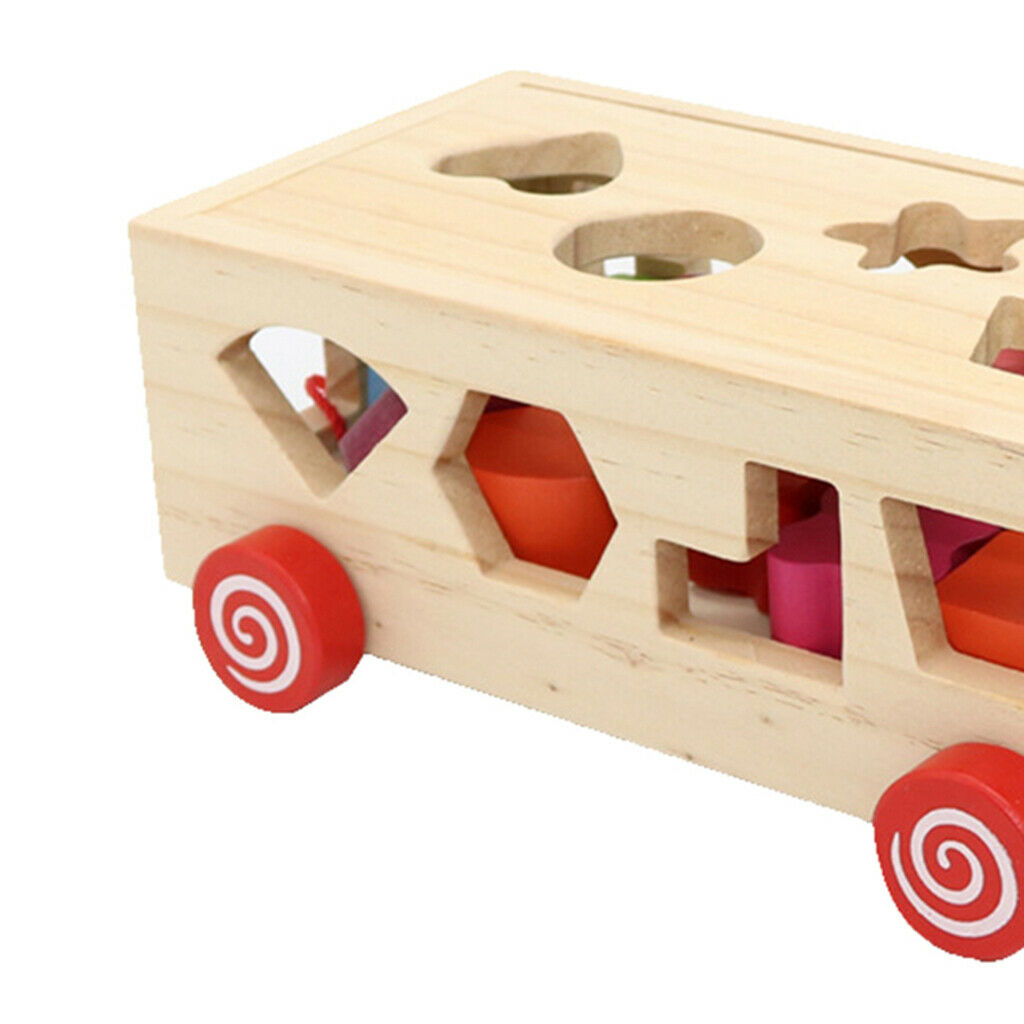 Wood Shape Sorter Block Mathching Sorting Learning Toys Montessori Kids Gift