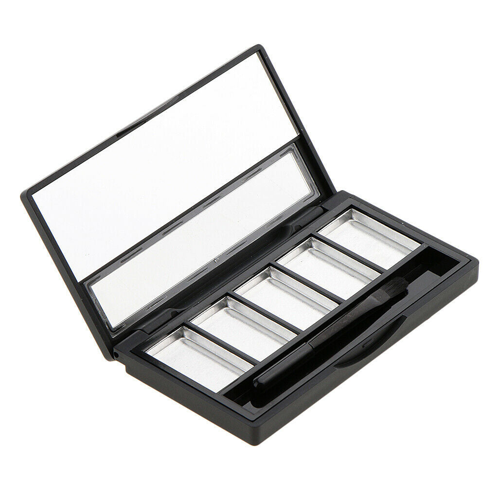 Cosmetic Eyeshadow Blusher Lipstick Powder Foundation Palette Case 5 Slots