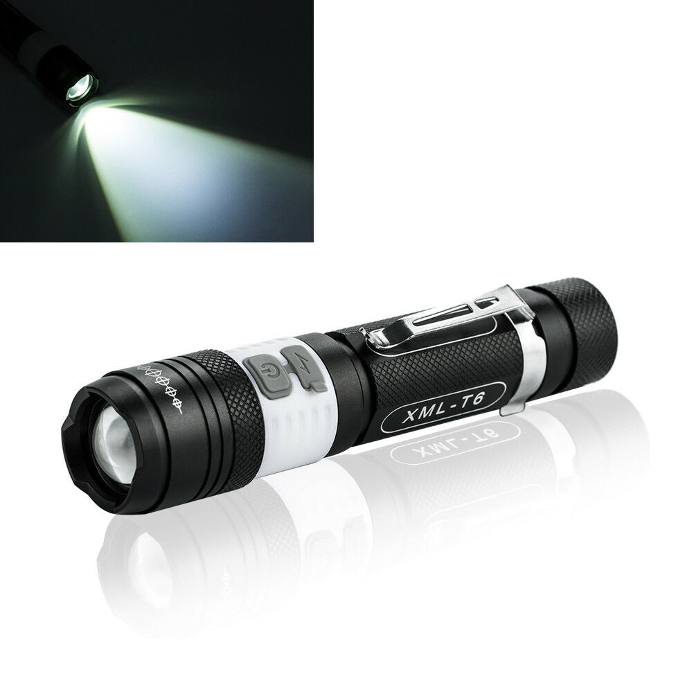 20000Lm USB Rechargeable T6 LED 3Mode mini Flashlight Sport Outdoor Light Lam`DD