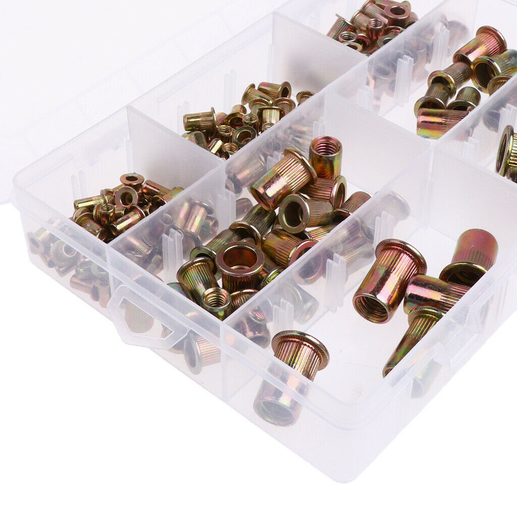 Assorted Stainless Steel Flat Head Threaded Blind Rivet Nuts Insert Nutserts