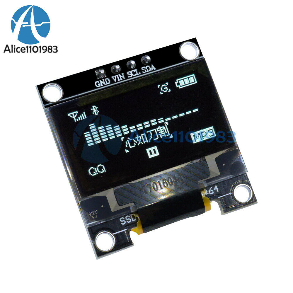 2PCS 0.96" 4 pin I2C IIC 128X64 OLED LCD Display Board Yellow Blue for Arduino