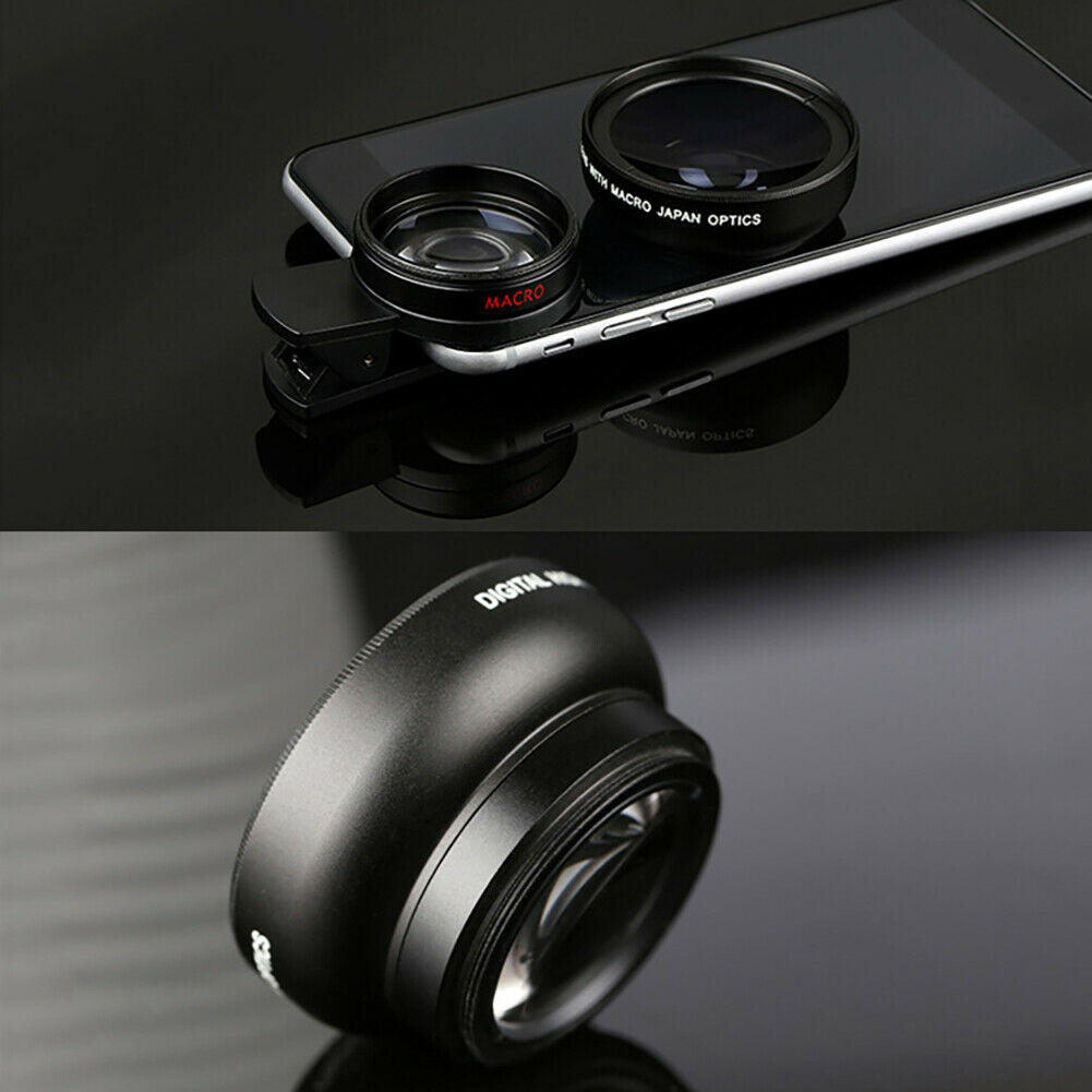 2 in 1 HD Phone Camera Lens 0.45X Wide Angle and Macro Len Professional Lens