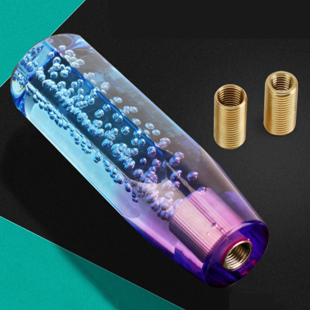 Car Manual Shift Knob Gear Shifter Head Knob Stick Crystal Transparent Bubble