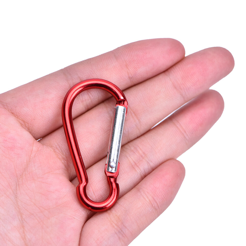 5Pcs Metal Carabiner Clip Snap Spring Loaded Climbing Karabiner D Hook 88.l8