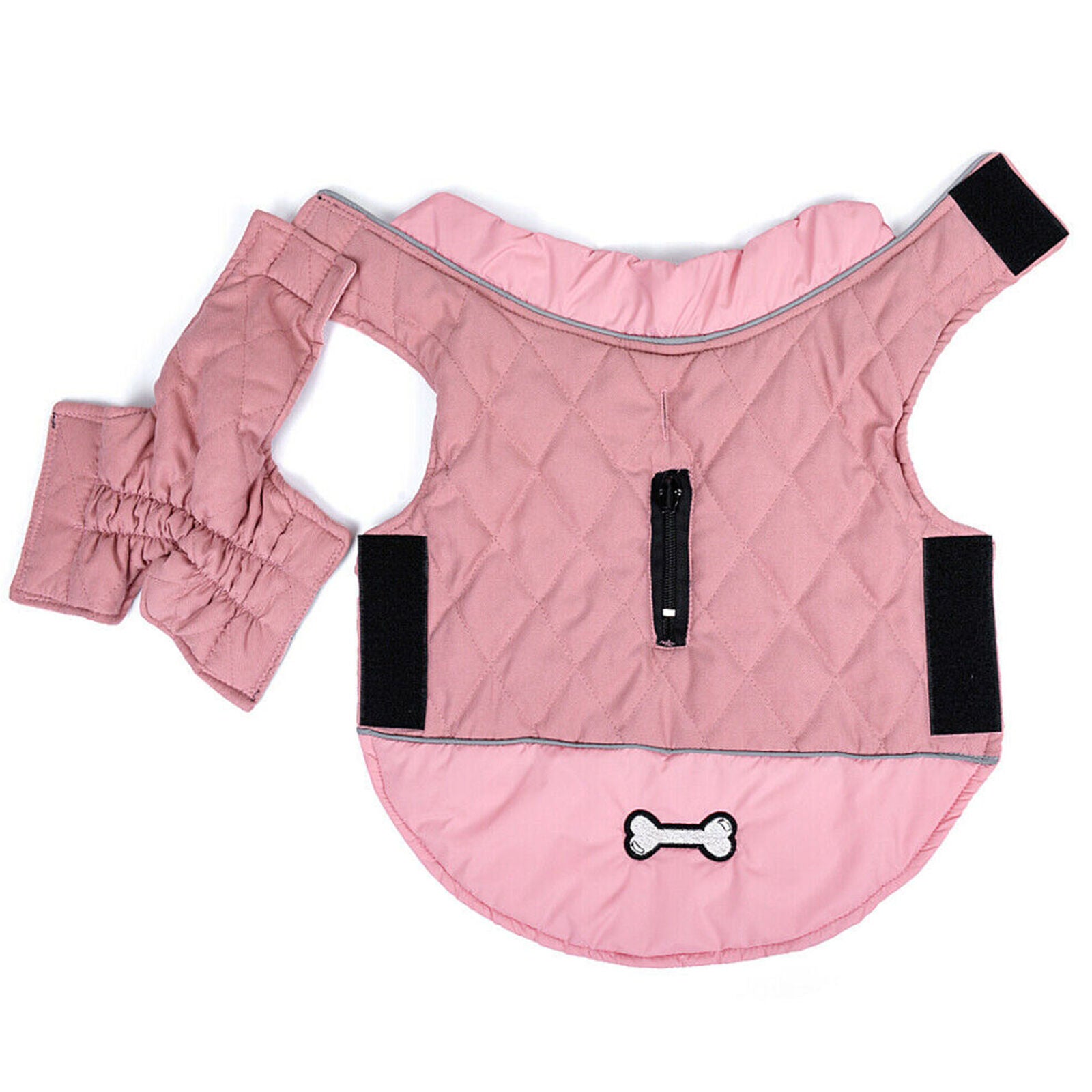 Small Dog Coat for Winter Waterproof Pet Clothes Medium Reflective Jacket Pink